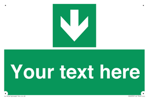 Safe condition Custom arrow down sign